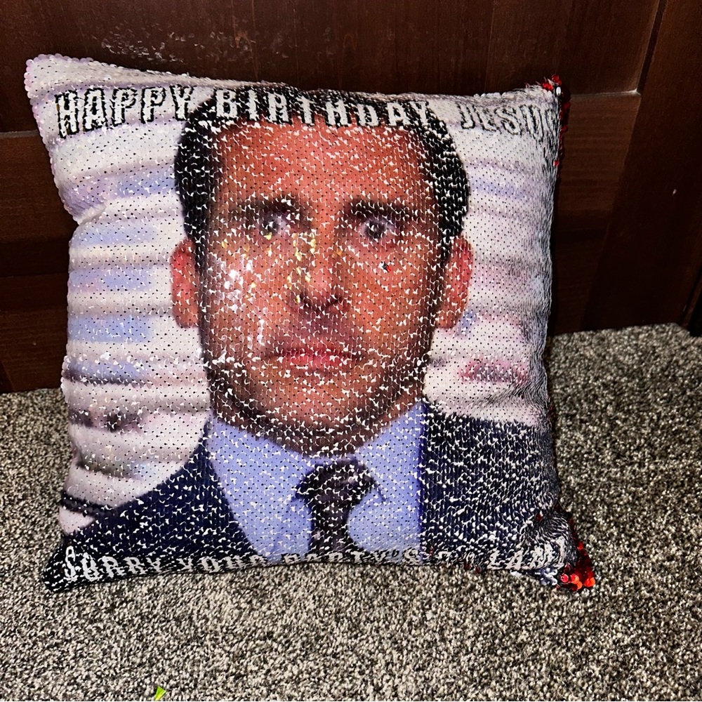 Michael Scott Reversible Sequined Pillow